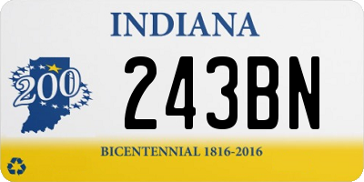 IN license plate 243BN