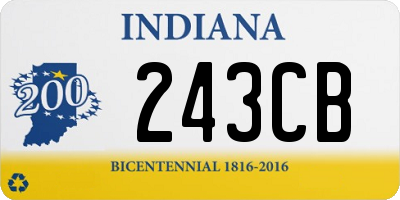 IN license plate 243CB