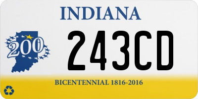 IN license plate 243CD