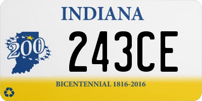 IN license plate 243CE