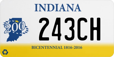 IN license plate 243CH