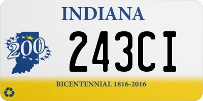 IN license plate 243CI