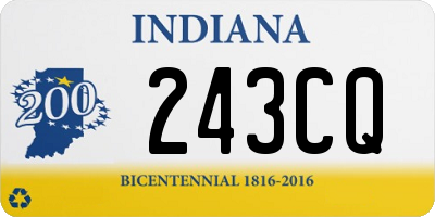 IN license plate 243CQ