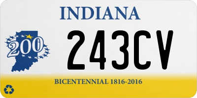 IN license plate 243CV