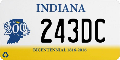 IN license plate 243DC