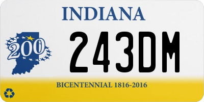 IN license plate 243DM