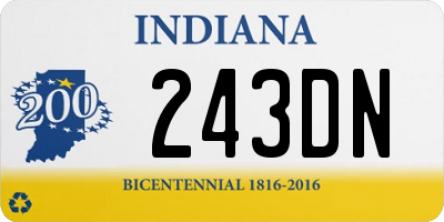 IN license plate 243DN