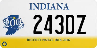 IN license plate 243DZ