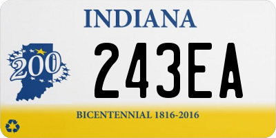 IN license plate 243EA