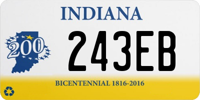 IN license plate 243EB