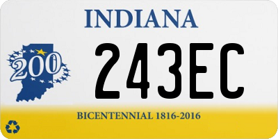 IN license plate 243EC