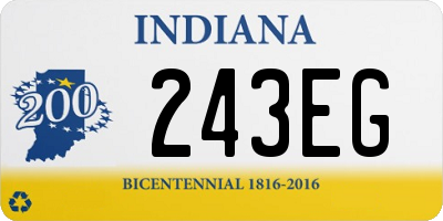 IN license plate 243EG