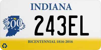 IN license plate 243EL