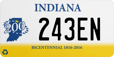 IN license plate 243EN