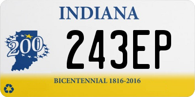 IN license plate 243EP