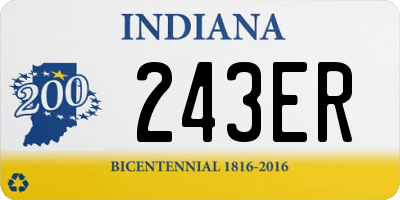 IN license plate 243ER