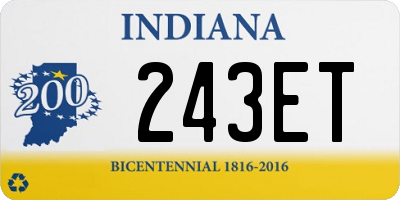 IN license plate 243ET