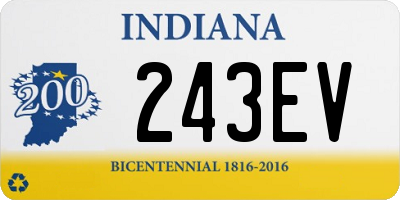 IN license plate 243EV