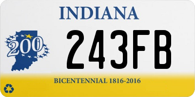 IN license plate 243FB