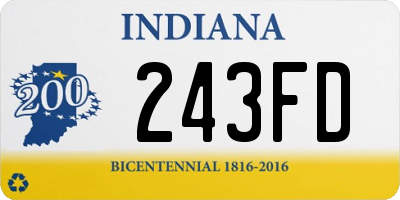 IN license plate 243FD