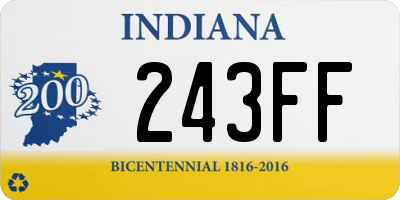 IN license plate 243FF