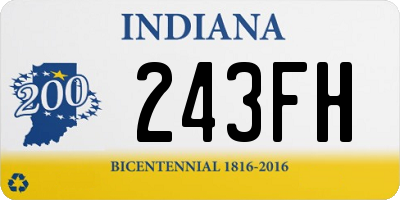 IN license plate 243FH