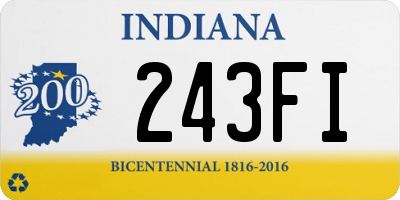 IN license plate 243FI