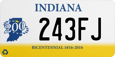 IN license plate 243FJ