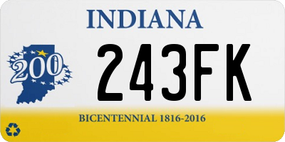 IN license plate 243FK