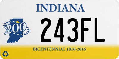 IN license plate 243FL