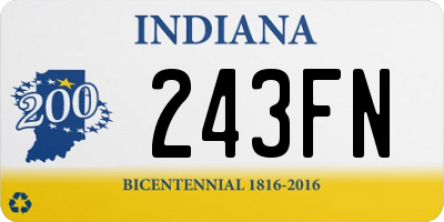 IN license plate 243FN