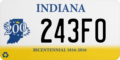 IN license plate 243FO