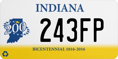 IN license plate 243FP