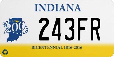 IN license plate 243FR