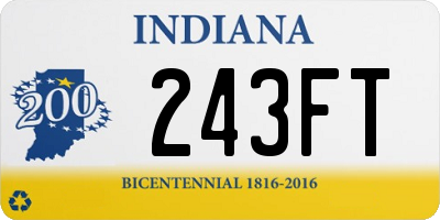 IN license plate 243FT