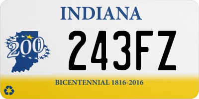 IN license plate 243FZ