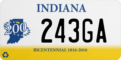 IN license plate 243GA