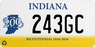 IN license plate 243GC