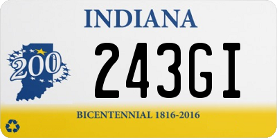 IN license plate 243GI