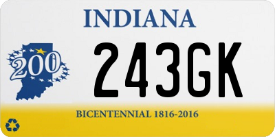 IN license plate 243GK