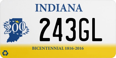 IN license plate 243GL