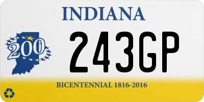 IN license plate 243GP