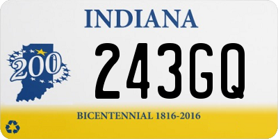 IN license plate 243GQ