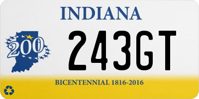 IN license plate 243GT