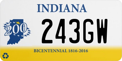 IN license plate 243GW