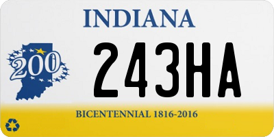 IN license plate 243HA