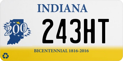 IN license plate 243HT