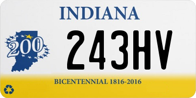 IN license plate 243HV