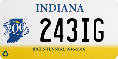 IN license plate 243IG