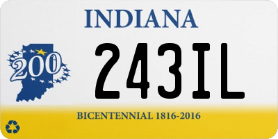 IN license plate 243IL